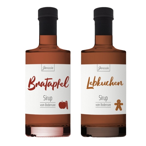 Genüssle Sirup-Set Winteredition - 2x 350ml - Premium Sirup vom Bodensee