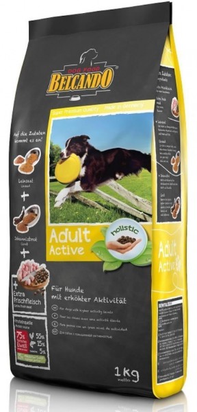 Hunde Trockenfutter - Adult Active mit Geflügel 1kg - Belcando Aktivfutter