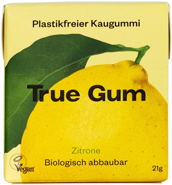 True Gum - Plastikfreie Kaugummi - Zitrone - 100% Biologisch abbaubar