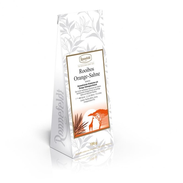 Ronnefeldt - Rooibos Orange-Sahne - Aromatisierter Kräutertee mit Orange-Sahnegeschmack - 100g