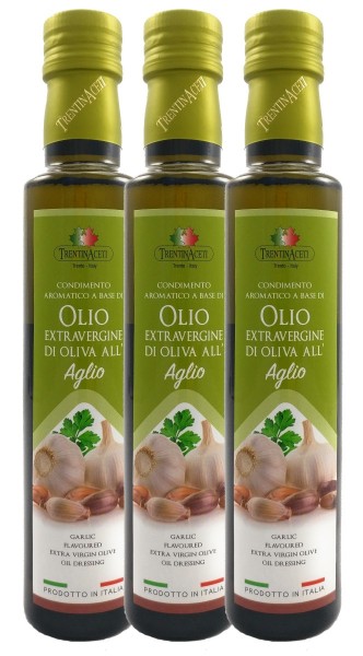 Extra Natives Olivenöl mit natürlichen Knoblaucharoma-höchste Qualität-3x250ml