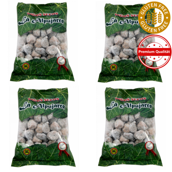 Getrocknete Feigen aus Spanien - Premiumqualität - 100 % natürlich - Glutenfrei - 4 x 500 g - 2,0 Kg