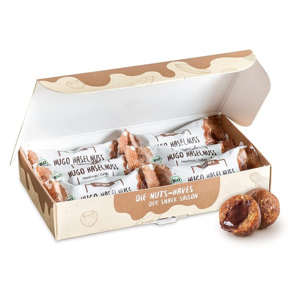 Oatsome - Hugo Haselnuss - Bliss Balls - Bio-Fruchtkugeln mit Füllung - Vegan & Glutenfrei & Ohne Zuckerzusatz - 228g