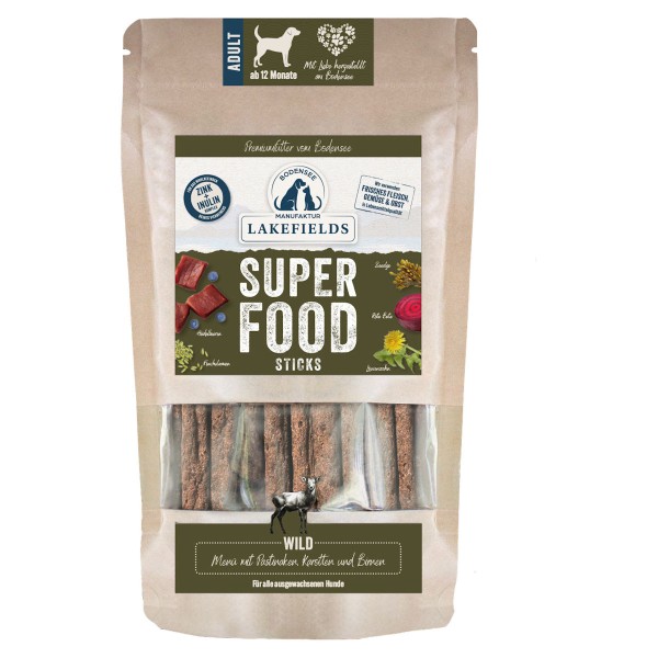 LAKEFIELDS SUPERFOOD Premium STICKS vom Wild 130g