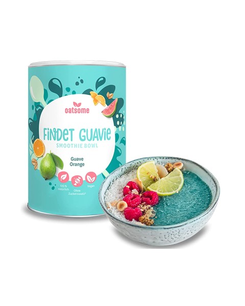 Oatsome - Findet Guavie - Smoothie Bowl - Nährstoff Frühstück mit 100% natürlichen Zutaten & ohne Zusatzstoffe und raffinierten Zucker - Lange satt mit nur 200 kcal - 400g