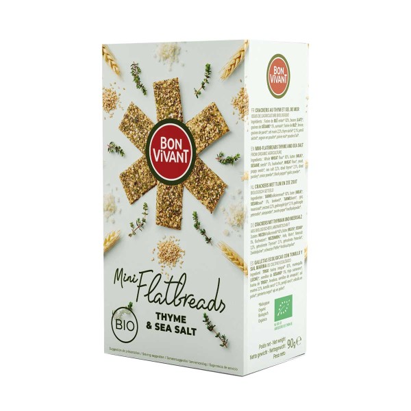 BON VIVANT - BIO-Crackers mit Thymian & Meersalz 90g