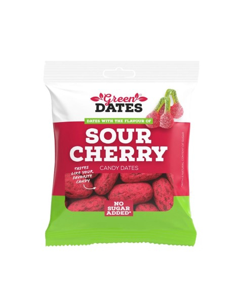 Green Dates Sour Cherry - Datteln mit saurem Kirschgeschmack - 90g 
