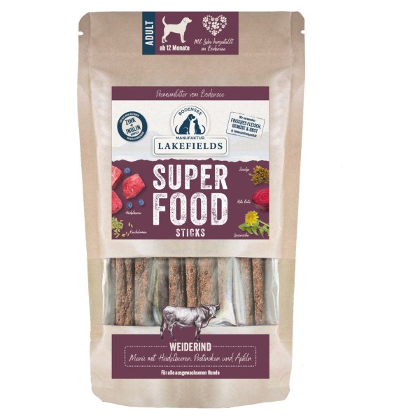 LAKEFIELDS SUPERFOOD Premium STICKS vom Rind 130g