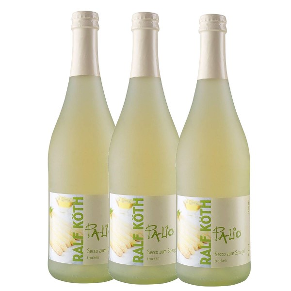 Palio - Spargel Secco 3x 0,75l - Fruchtiger Perlwein - Prämiert aus Deutschland