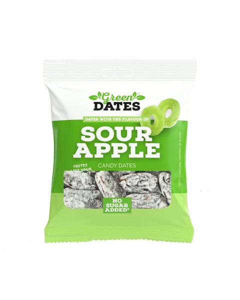 Green Dates Sour Apple - Datteln mit grünem Apfelgeschmack - 90g 