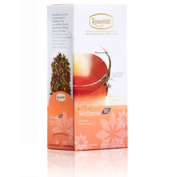 Ronnefeldt Rooibos Wellness Bio "Joy of Tea" - Kräutertee, 15 Teebeutel, 45 g