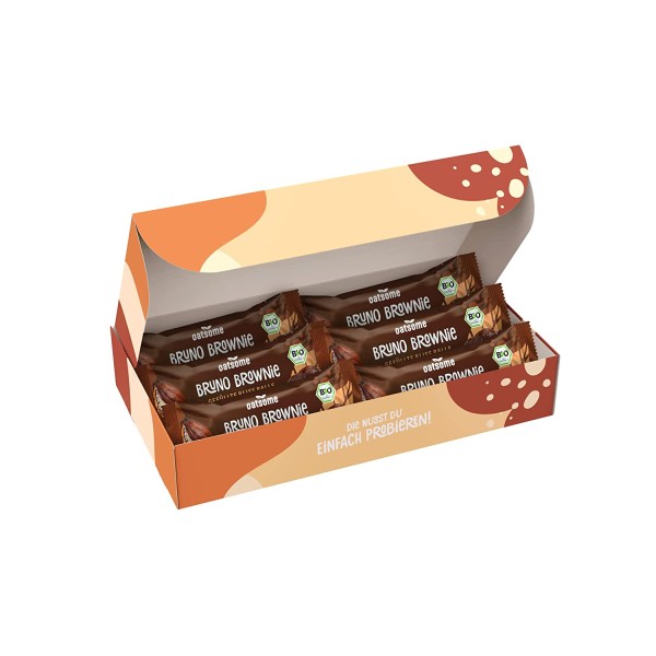Oatsome - Bruno Brownie - Bliss Balls - Bio-Fruchtkugeln mit Füllung - Vegan & Glutenfrei & Ohne Zuckerzusatz - 240g