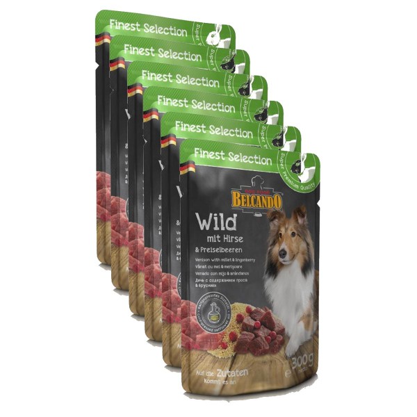 Belcando 6 x 300g Wild mit Hirse und Preiselbeeren Frischebeutel