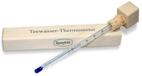 Ronnefeldt Teethermometer für Temperaturmessung von Wasser Teewasser Tee Thermometer Holz