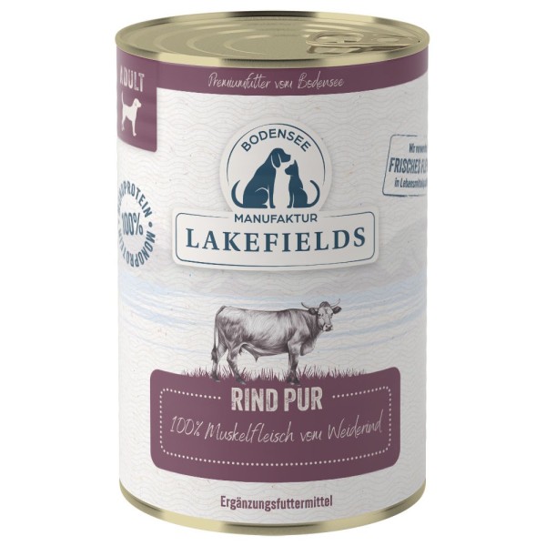LAKEFIELDS MANUFAKTUR Ergänzungsfutter Rind PUR für Hunde