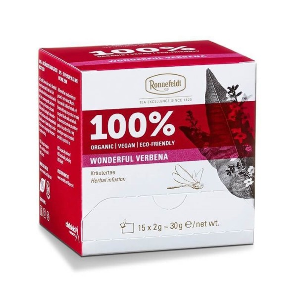 Ronnefeldt 100% Wonderful Verbena - BIO Kräutertee, 15 Teebeutel à 2 g, 30 g | Organic | Vegan | Eco-friendly