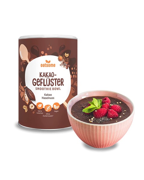 Oatsome - Kakaogeflüster - Smoothie Bowl - Nährstoff Frühstück mit 100% natürlichen Zutaten & ohne Zusatzstoffe und raffinierten Zucker - Lange satt mit nur 200 kcal - 400g