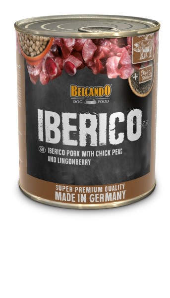 Belcando Premium Dose [6x800g Iberico mit Süßkartoffeln & Kichererbsen] | Nassfutter für Hunde | Alleinfutter aus der Dose