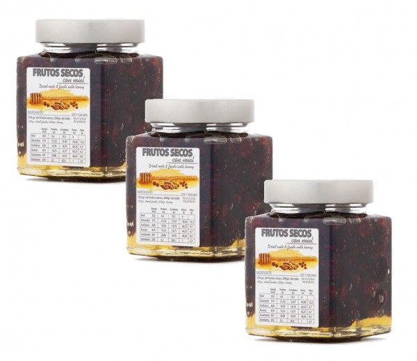 In spanischen Honig eingelegte Heidelbeeren - einzigartiges Produkt mit tollem Geschmack - 3 x 450 g