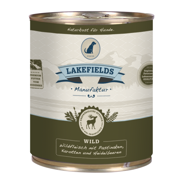 LAKEFIELDS MANUFAKTUR Nassfutter MENÜ WILD 59% Fleischanteil für Hunde